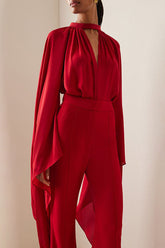 Ambrea Shawl Ruch Cutout Pants Set | Dress In Beauty